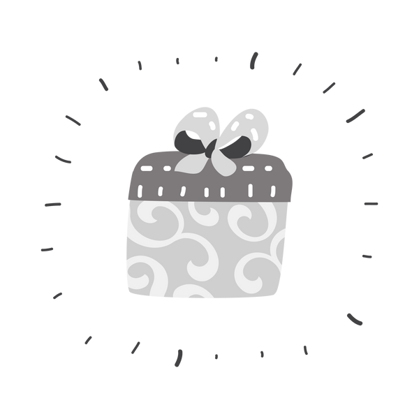 A graphic of a gift or present