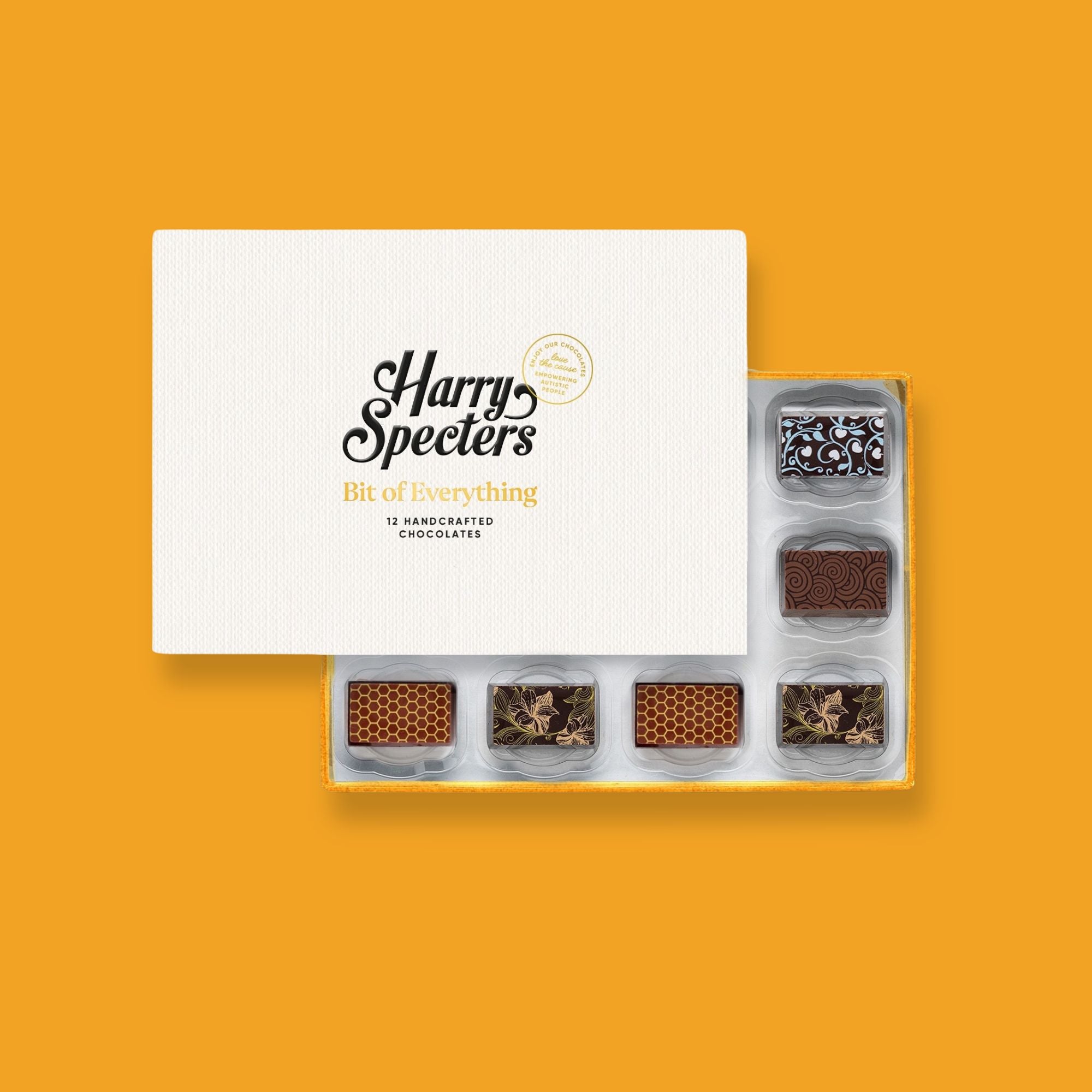 A luxury chocolate box perfect for sharing, partially closed