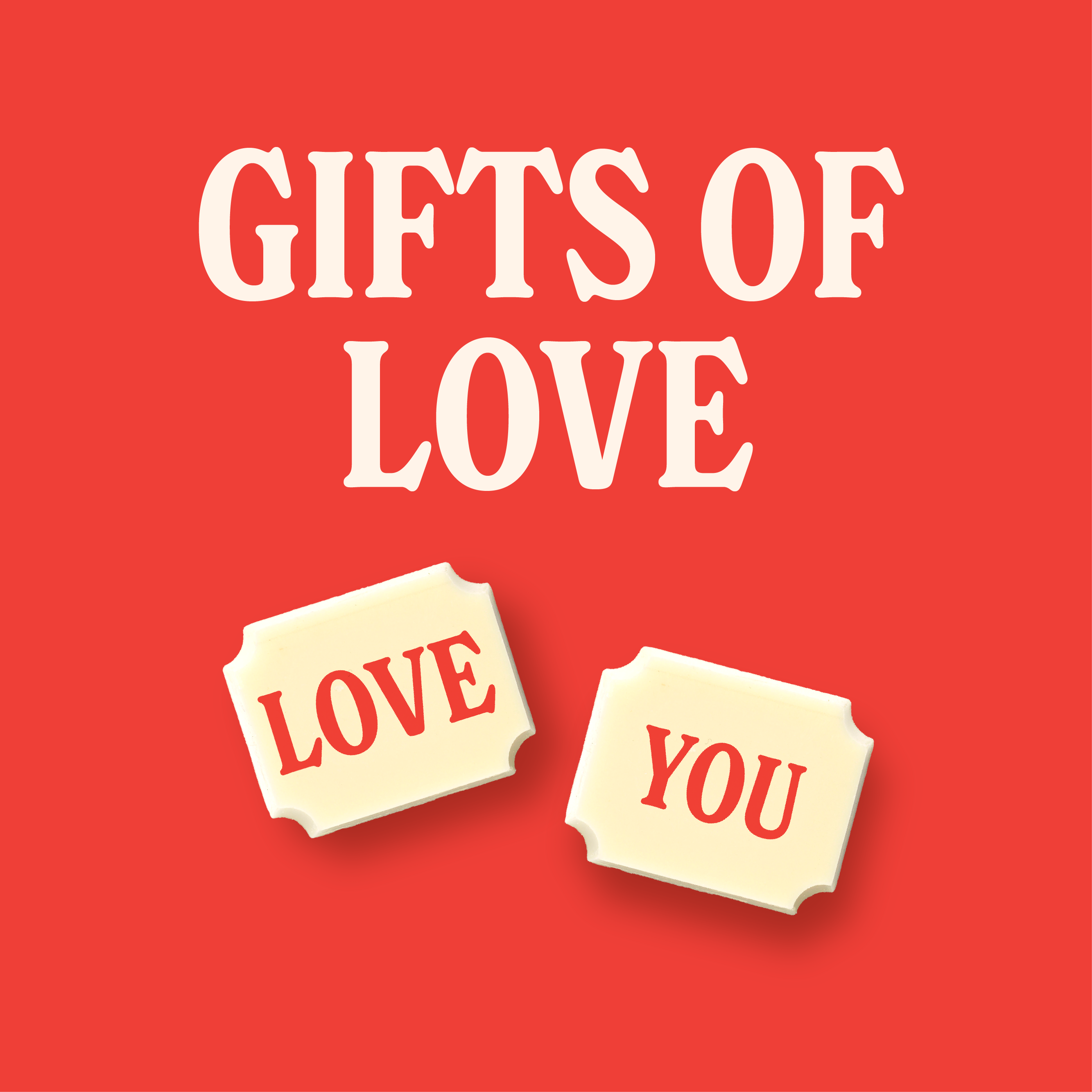 Three white chocolates with For My Sweetheart messages