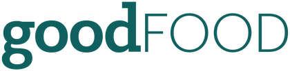 Teal 'goodFOOD' logo