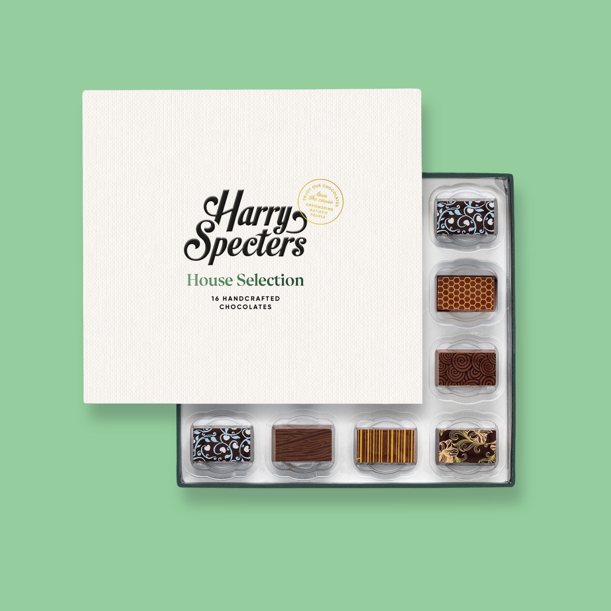A premium chocolate box perfect for sharing, partially closed