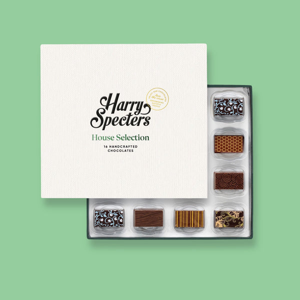 A premium chocolate box perfect for sharing, partially closed