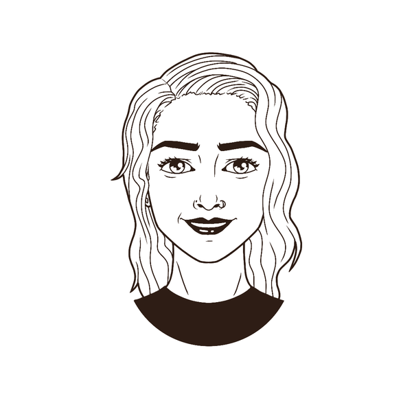 A line drawing illustration of Zoey who is the operations executive at Harry Specters