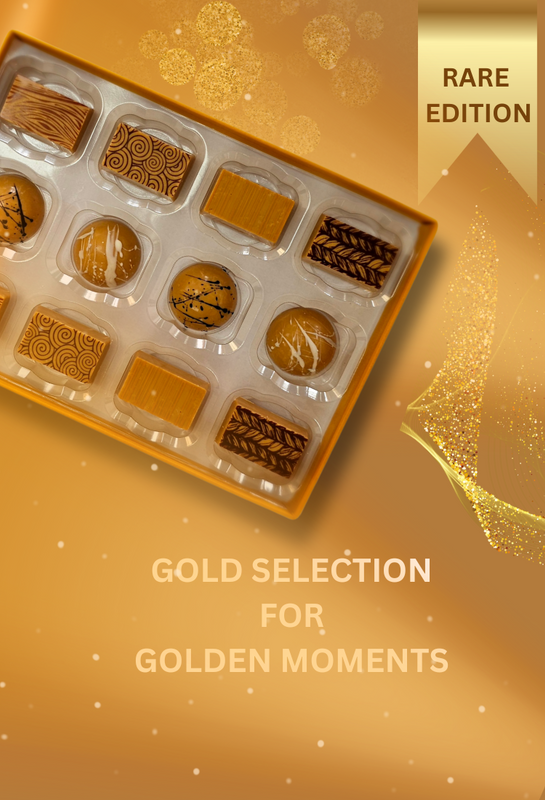 A rare edition chocolate box of artisan blonde chocolates