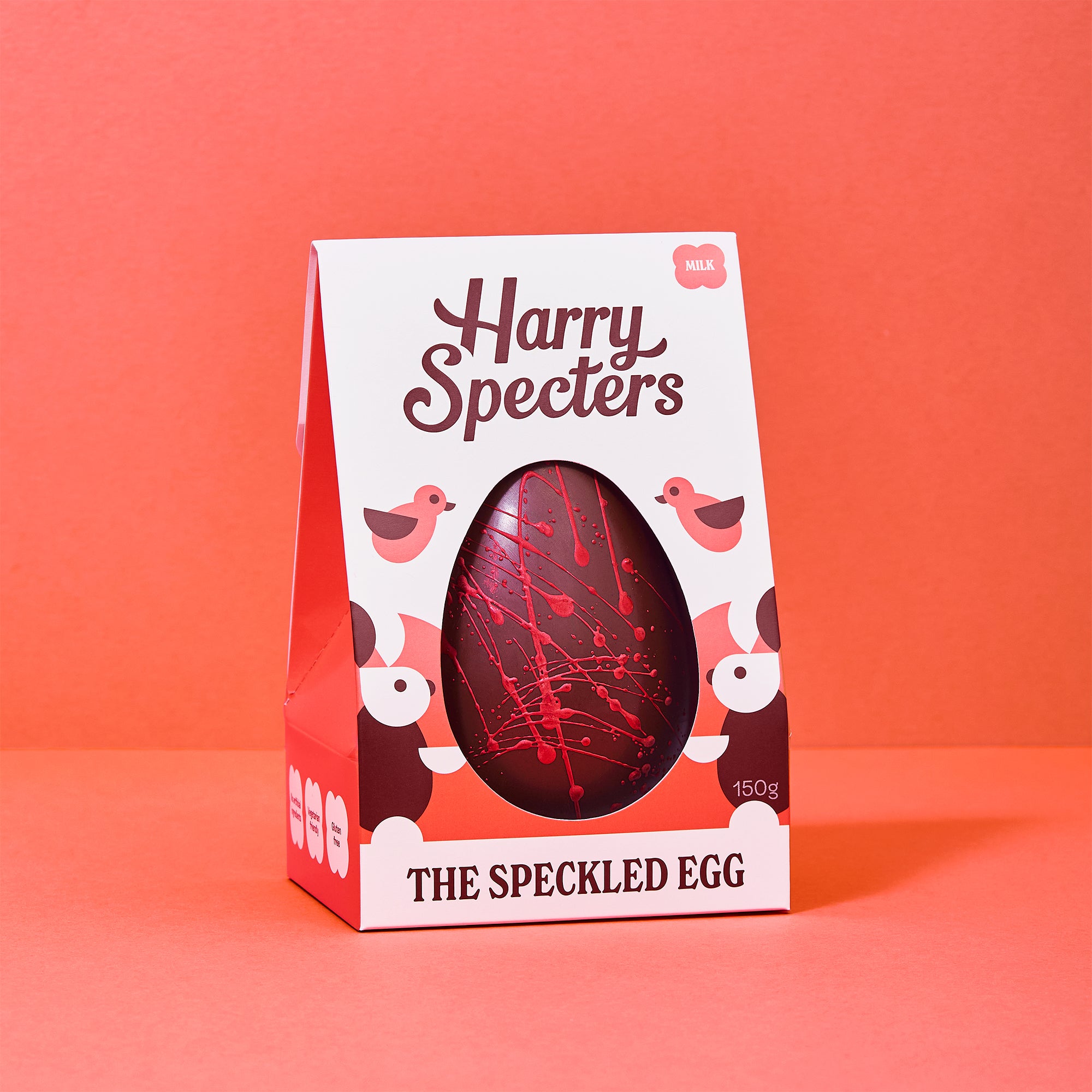 Speckled milk chocolate Easter Egg in colourful packaging
