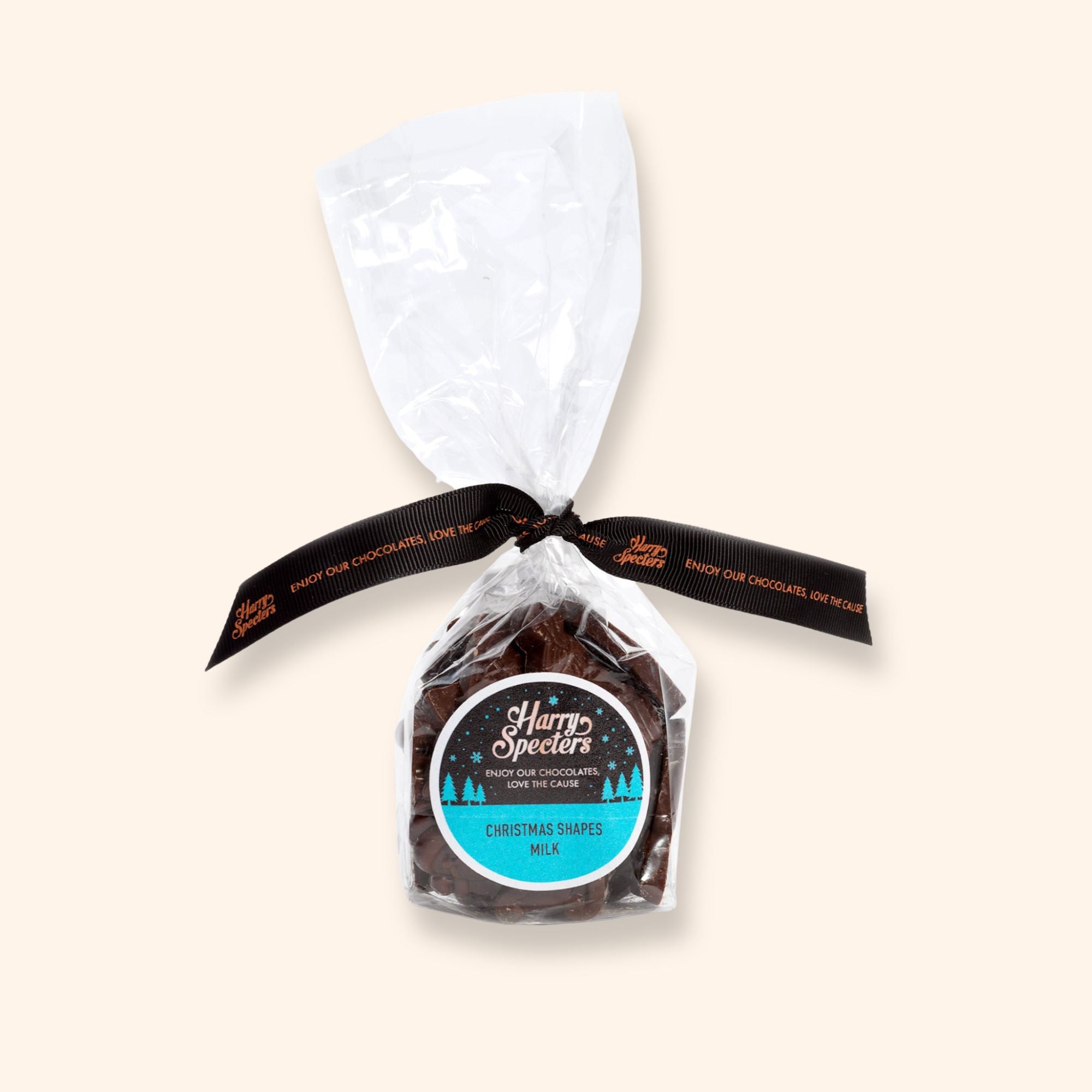 A bag of milk Chocolate Christmas Shapes