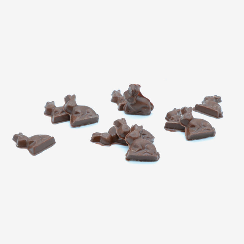 A pile of milk Chocolate Easter Bunny Shapes 