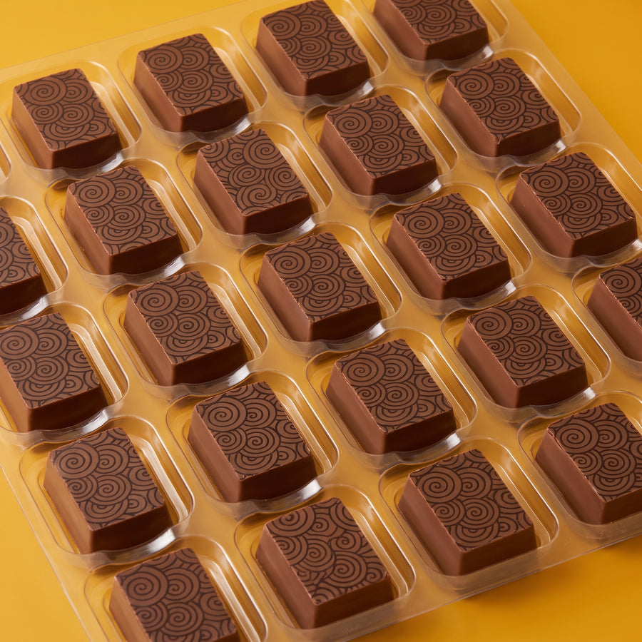Sea salt chocolates in loose tray
