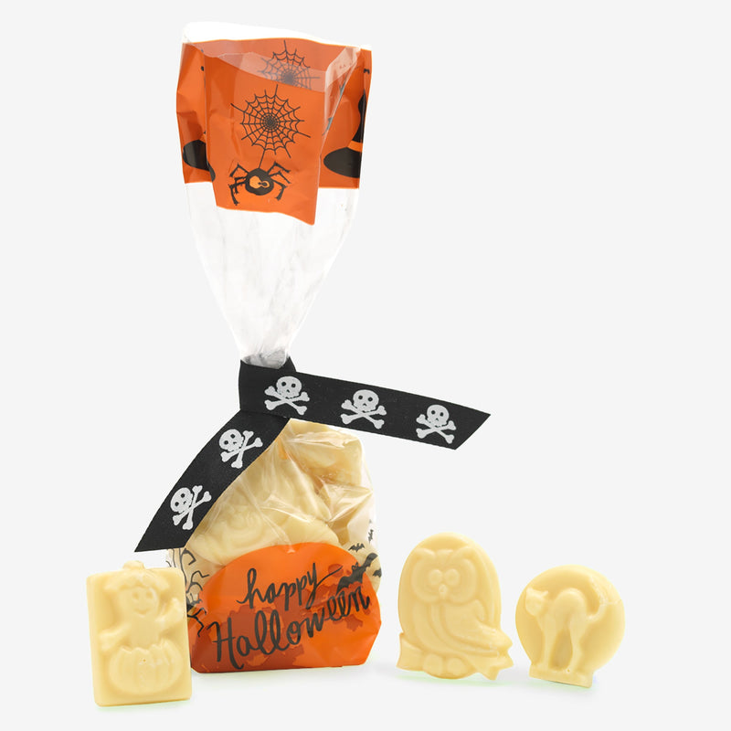 A bag of white Chocolate Halloween Shapes 